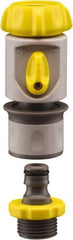 Nelson - 3/4-8 Garden Hose Coupler & Connector Set with Built-In Valve - Plastic, Female & Male Connector - Apex Tool & Supply