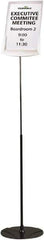 DURABLE - 8-1/2" Wide x 40-60" High Sign Compatiblity, Acrylic Sign Holder - Gray, 60" Holder Height - Apex Tool & Supply