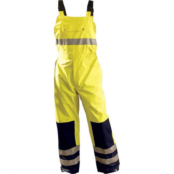 OccuNomix - Size S Hi-Viz Yellow Waterproof Bib Overall - Apex Tool & Supply