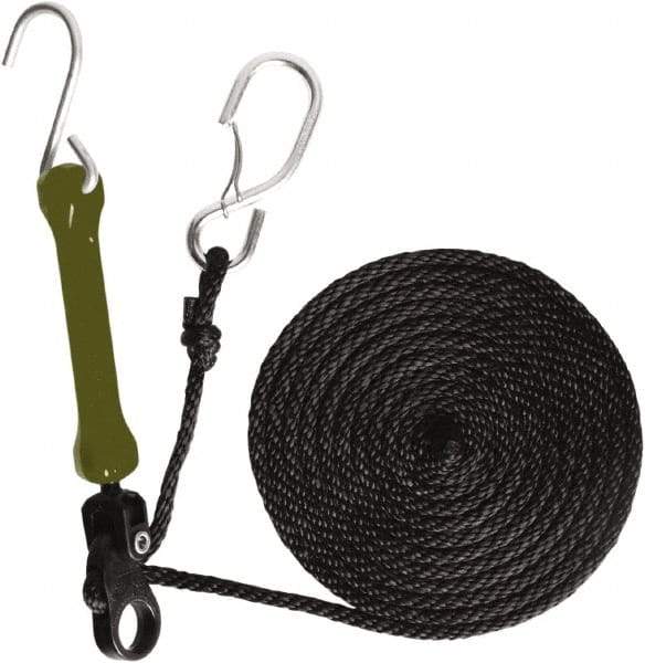 The Perfect Bungee - Light Duty Tie Down with Triangulated Galvanized S Hook - 144" OAL, Camo Green - Apex Tool & Supply