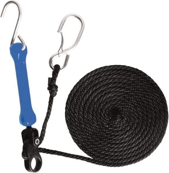The Perfect Bungee - Light Duty Tie Down with Triangulated Galvanized S Hook - 144" OAL, Blue - Apex Tool & Supply