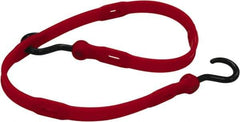 The Perfect Bungee - Adjustable Bungee Strap with Molded Nylon Hook End - 36" OAL, Red - Apex Tool & Supply