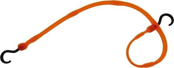 The Perfect Bungee - Adjustable Bungee Strap with Molded Nylon Hook End - 36" OAL, Safety Orange - Apex Tool & Supply