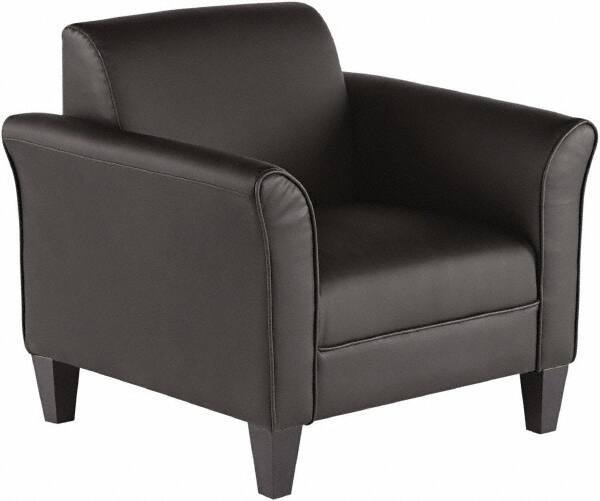 ALERA - Black Leather Guest Chair - 35" Wide x 32" High - Apex Tool & Supply