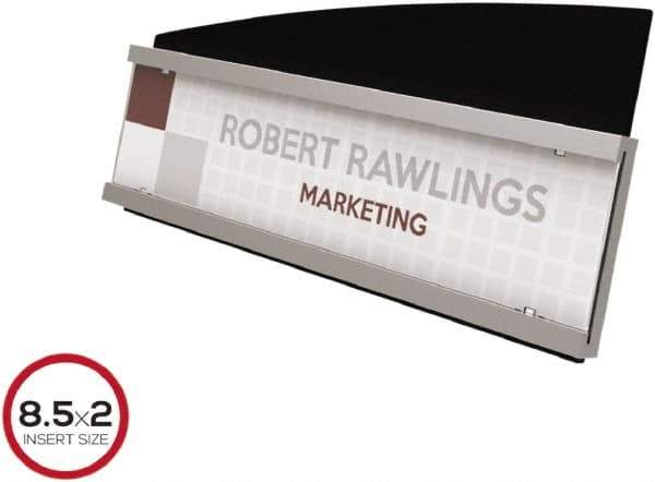 Deflect-o - 8-1/2" Wide x 3-7/8" High Sign Compatiblity, Acrylic Sign Holder - Clear, 3-7/8" Holder Height - Apex Tool & Supply