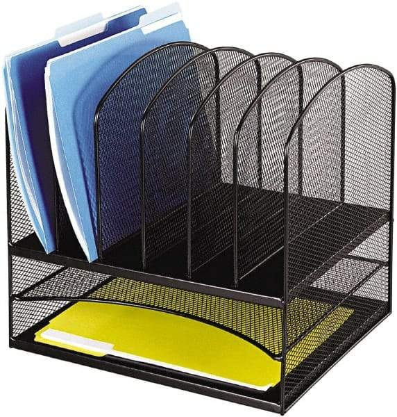 Safco - Black Combination File Sorter - Steel, Mesh - Apex Tool & Supply