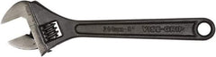 Irwin - 1-1/8" Jaw Capacity, 8" Standard Adjustable Wrench - Chrome Vanadium Steel, Black Finish - Apex Tool & Supply
