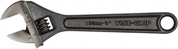 Irwin - 1" Jaw Capacity, 6" Standard Adjustable Wrench - Chrome Vanadium Steel, Black Finish - Apex Tool & Supply
