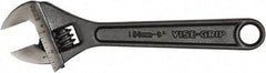 Irwin - 1" Jaw Capacity, 6" Standard Adjustable Wrench - Chrome Vanadium Steel, Black Finish - Apex Tool & Supply