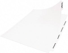 Office Essentials - 11 x 8 1/2" 1 to 5" Label, 5 Tabs, 3-Hole Punched, Customizable Divider - White - Apex Tool & Supply