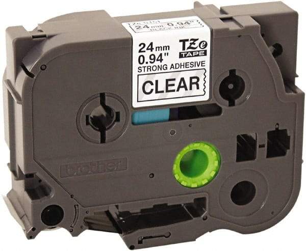 Brother - 1" Wide x 314.4" Long, Clear Plastic/Paper Tape Cassette - For Label Maker - Apex Tool & Supply