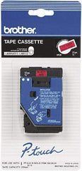 Brother - 1/2" Wide x 300" Long, Red Tape Cassette - For Label Maker - Apex Tool & Supply
