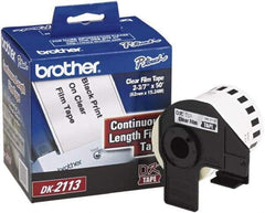 Brother - 2-7/16" Wide x 600" Long, Clear Film Tape Cassette - For Label Maker - Apex Tool & Supply