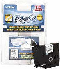 Brother - 1/8" Wide, White Tape Cassette - For Label Maker - Apex Tool & Supply