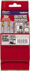 Brother - 1-1/2" Wide, Silver Tape Cassette - For Label Maker - Apex Tool & Supply