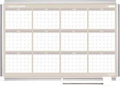 MasterVision - 36" High x 36" Wide Magnetic Dry Erase Calendar - Steel - Apex Tool & Supply