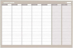 MasterVision - 24" High x 36" Wide Magnetic Dry Erase Calendar - Steel - Apex Tool & Supply