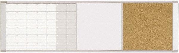 MasterVision - 18" High x 48" Wide Combination, Bulletin/Magnetic Dry Erase - Steel - Apex Tool & Supply