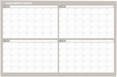 MasterVision - 24" High x 36" Wide Magnetic Dry Erase Calendar - Steel - Apex Tool & Supply