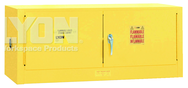 Piggyback Storage Cabinet - #5471 - 43 x 18 x 18" - 12 Gallon - w/2 door manual close - Yellow Only - Apex Tool & Supply