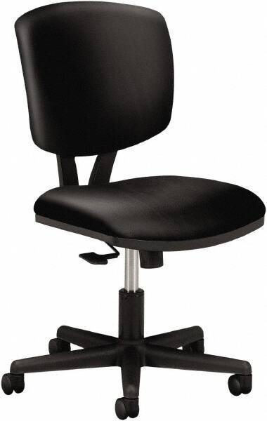 Hon - 40" High Task Chair - 25" Wide x 25-3/4" Deep, Leather Seat, Black - Apex Tool & Supply