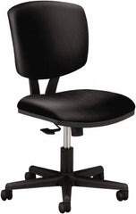 Hon - 40" High Task Chair - 25" Wide x 25-3/4" Deep, Leather Seat, Black - Apex Tool & Supply