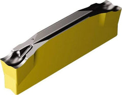 Sandvik Coromant - N123x2H CM 4325 Grade, 0.1575" Cutting Width, Carbide Cutoff Insert - 0° Neutral Lead Angle, 0.0079" Cnr Rad, TiCN/Al2O3/TiN Coated - Apex Tool & Supply