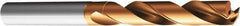 Sandvik Coromant - Letter E (1/4) 144° Spiral Flute Solid Carbide Screw Machine Drill Bit - Multilayer TiAlN Finish, Right Hand Cut, 1.4173" Flute Length, 3.1102" OAL, Split Point, Straight Shank, Through Coolant - Apex Tool & Supply