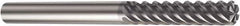 Sandvik Coromant - 1/4", 3/4" LOC, 1/4" Shank Diam, 3" OAL, 6 Flute, Solid Carbide Square End Mill - Single End, TiAlN Finish, Spiral Flute, 50° Helix, Right Hand Cut, Right Hand Flute, Series CoroMill Plura - Apex Tool & Supply
