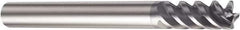 Sandvik Coromant - 8mm, 19mm LOC, 8mm Shank Diam, 80mm OAL, 4 Flute, Solid Carbide Square End Mill - Single End, TiAlN Finish, Spiral Flute, 50° Helix, Centercutting, Right Hand Cut, Right Hand Flute, Series CoroMill Plura - Apex Tool & Supply