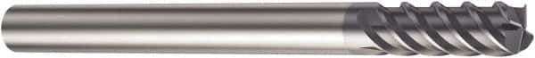 Sandvik Coromant - 6mm, 15mm LOC, 6mm Shank Diam, 100mm OAL, 4 Flute, Solid Carbide Square End Mill - Single End, TiAlN Finish, Helical Flute, 50° Helix, Right Hand Cut, Right Hand Flute, Series CoroMill Plura - Apex Tool & Supply