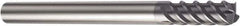 Sandvik Coromant - 6mm, 15mm LOC, 6mm Shank Diam, 100mm OAL, 4 Flute, Solid Carbide Square End Mill - Single End, TiAlN Finish, Helical Flute, 50° Helix, Right Hand Cut, Right Hand Flute, Series CoroMill Plura - Apex Tool & Supply