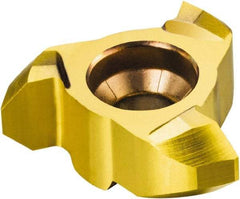Sandvik Coromant - 327-CH Grade 1025 Carbide Chamfer Milling Tip Insert - TiCN/TiN Finish, 3 Flutes, 11.7mm Cutting Diam, 1/32" Depth of Cut, 3.5mm Extension, 0° Helix - Apex Tool & Supply