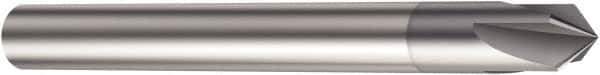 Sandvik Coromant - 1.5mm, 4 Flute, Solid Carbide, Corner Chamfer End Mill - 100mm OAL, 0° Helix, 4.25mm LOC - Apex Tool & Supply