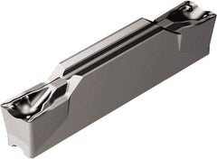 Sandvik Coromant - J2N123x2 TF Grade 1105, 5mm Cutting Width Carbide Grooving Insert - 23.3mm Max Depth of Cut, Neutral, 0.4mm Corner Radius, TiAlN Finish - Apex Tool & Supply