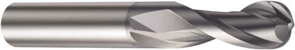 Sandvik Coromant - 10mm Diam, 19mm LOC, Solid Carbide Ball End Mill - AlCrN Finish, 72mm OAL, 10mm Shank Diam, Ball Flute - Apex Tool & Supply