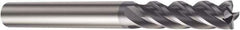 Sandvik Coromant - 8mm, 4 Flute, Single End, Solid Carbide, Corner Chamfer End Mill - 80mm OAL, Right Hand Flute, 28mm LOC, Right Hand Cut - Apex Tool & Supply