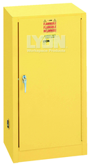 Compact Storage Cabinet - #5474 - 23-1/4 x 18 x 44" - 15 Gallon - w/one shelf, 1-door manual close - Yellow Only - Apex Tool & Supply