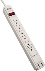 Tripp-Lite - 6 Outlets, 120 VAC15 Amps, 6' Cord, Power Outlet Strip - Floor, Keyhole Mount, 5-15 NEMA Configuration, 13" Strip - Apex Tool & Supply