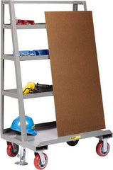 Little Giant - 2,000 Lb Capacity Steel Panel Truck - Steel Deck, 24" OAW, 0" Platform Length, Polyurethane Casters - Apex Tool & Supply