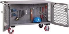 Little Giant - 3,600 Lb Capacity Mobile Work Bench - 24" Wide x 48" Deep x 33" High, Steel - Apex Tool & Supply
