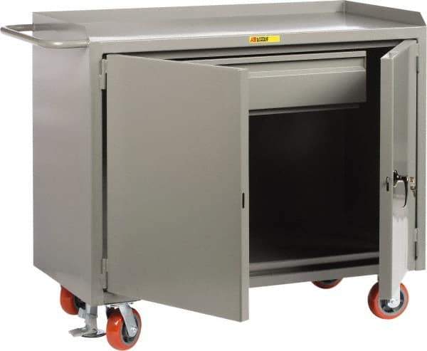 Little Giant - Mobile Service Bench - Steel, Gray, 53-1/2" Long x 26" Deep x 43" High - Apex Tool & Supply