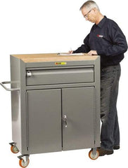 Little Giant - Mobile Service Bench - Steel, Gray, 41-1/2" Long x 24" Deep x 48" High - Apex Tool & Supply