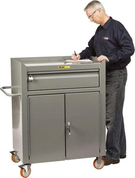 Little Giant - Mobile Service Bench - Steel, Gray, 41-1/2" Long x 24" Deep x 48" High - Apex Tool & Supply