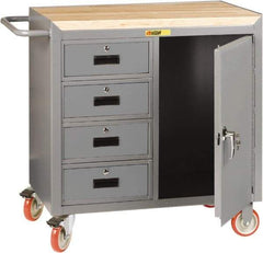 Little Giant - Mobile Service Bench - Steel, Gray, 41-1/2" Long x 26" Deep x 38" High - Apex Tool & Supply