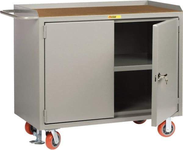 Little Giant - Mobile Service Bench - Steel, Gray, 53-1/2" Long x 26" Deep x 43" High - Apex Tool & Supply