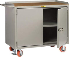 Little Giant - Mobile Service Bench - Steel, Gray, 53-1/2" Long x 26" Deep x 43" High - Apex Tool & Supply