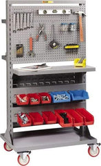 Little Giant - 1,200 Lb Capacity Mobile Work Bench - 24" Wide x 36" Deep x 66-1/2" High, Steel, Gray - Apex Tool & Supply