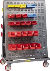 Little Giant - 1,200 Lb Capacity Multi-Purpose Lean Tool Cart - 24" Wide x 60" Deep x 56" High, Steel, Gray - Apex Tool & Supply