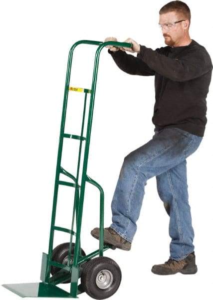 Little Giant - 800 Lb Capacity 60" OAH Hand Truck - Continuous Handle, Steel, Pneumatic Wheels - Apex Tool & Supply
